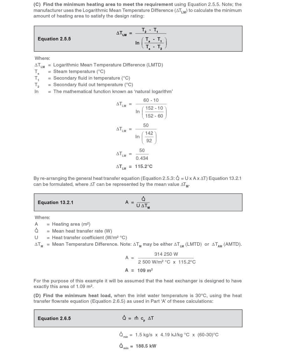 Equation 255.1321 and 265 - Mối Quan Hệ Giữa Tải Nhiệt, Bộ Trao Đổi Nhiệt và Tải Hơi
