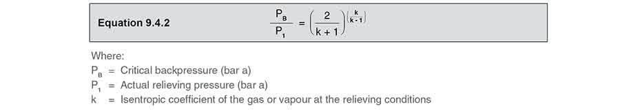 Equation 9.4 2 gcm71 - Tính kích thước van an toàn
