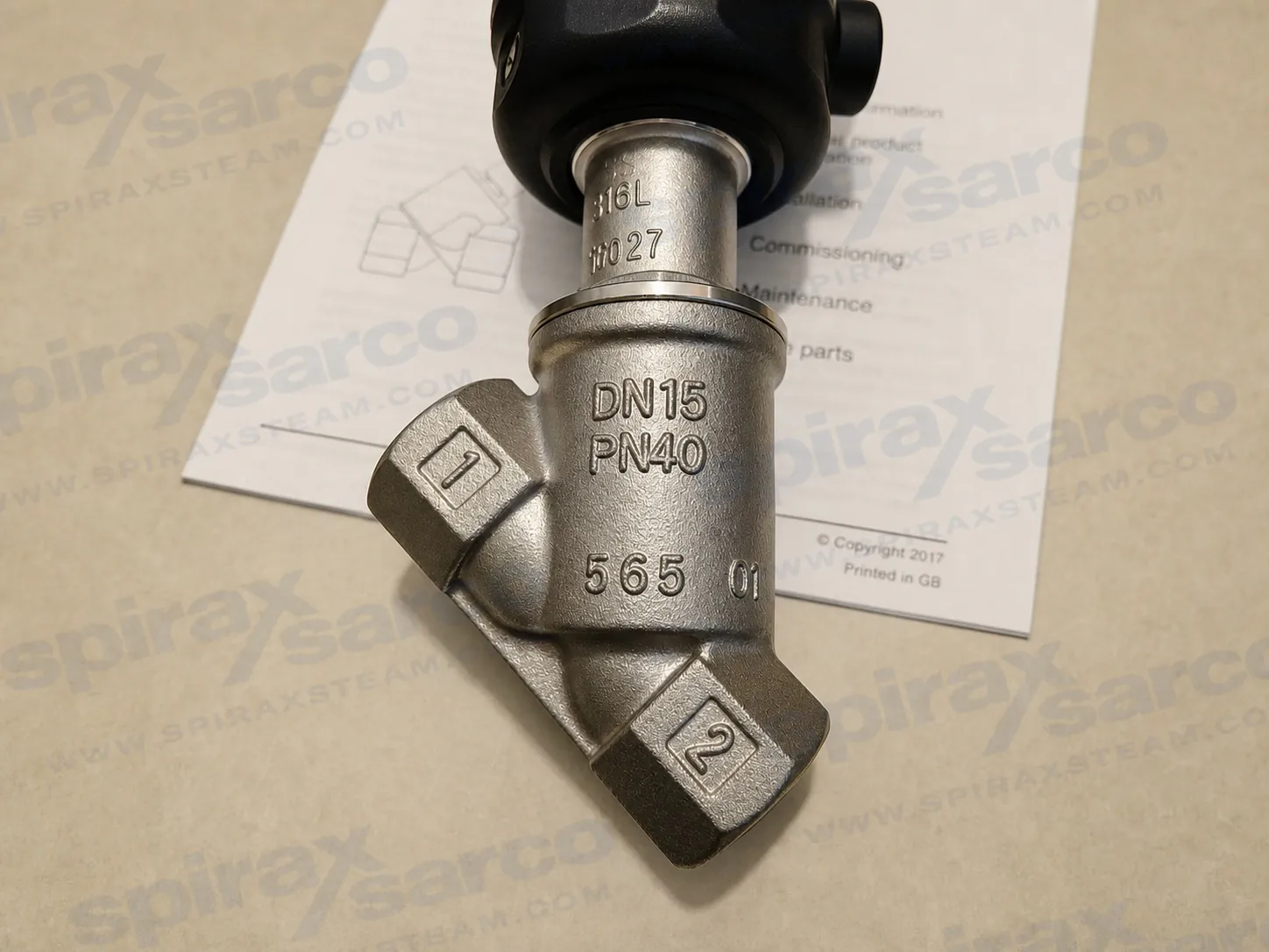 PF61G วาล์วเปิด/ปิดลูกสูบสแตนเลส