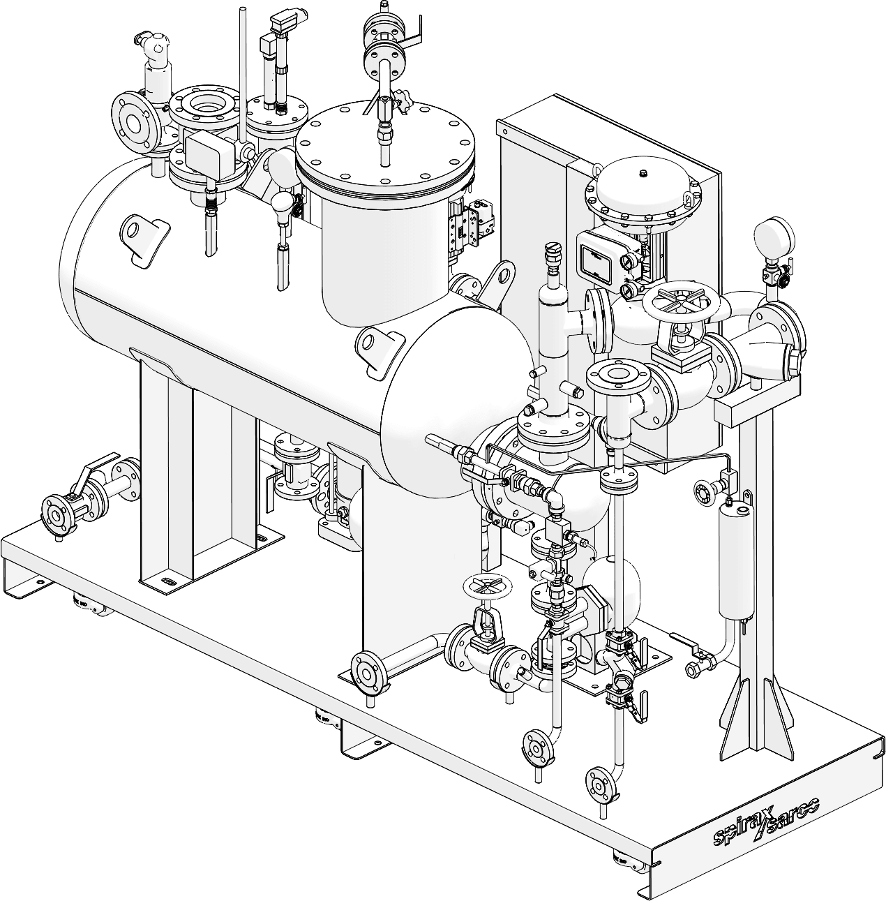 Alternate engineering view of the CSG-HS healthcare clean steam generation package