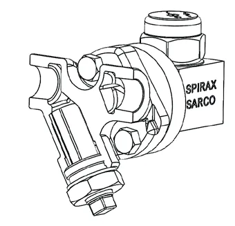 UTD52L steam trap fitted to a standard strainer universal connector