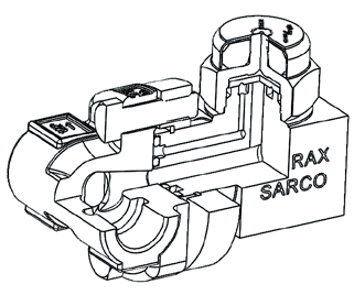 UTD52L left-hand strainer connector section illustration