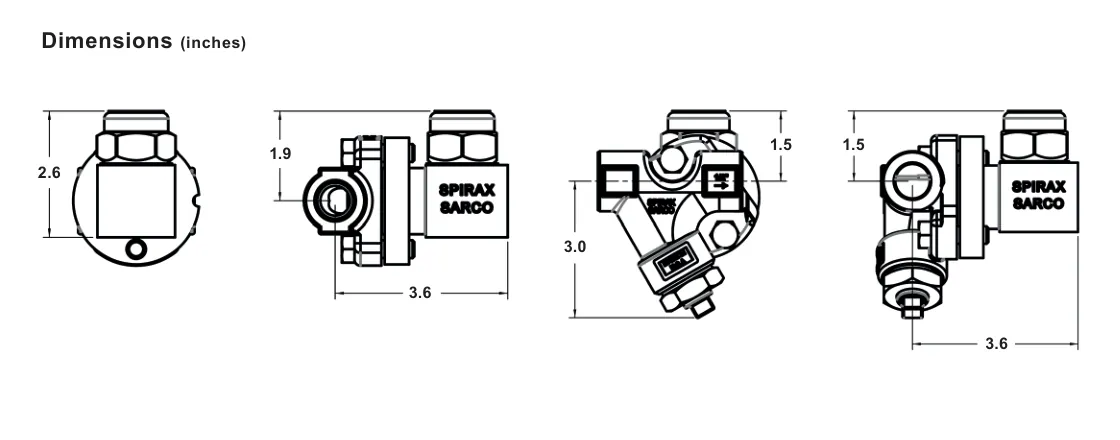 UTD52L and universal connector dimensional drawings in inches